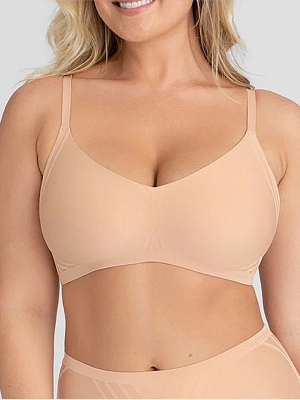 Honeylove Silhouette Wireless Bra Tan Style LWBR0201 Size 3X